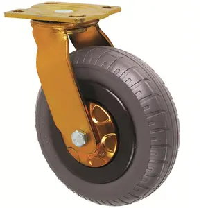 Сверхмощный поворотный серый пены 8 дюймов резиновое колесо заклинателя
