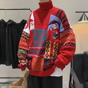 <span class=keywords><strong>Felpa</strong></span> da <span class=keywords><strong>Uomo</strong></span> in Maglia Stile College Americano Autunno Inverno, Spessa e Foderata in <span class=keywords><strong>Pile</strong></span>, Modello da Coppia, Larga e Versatile - Product Image 2