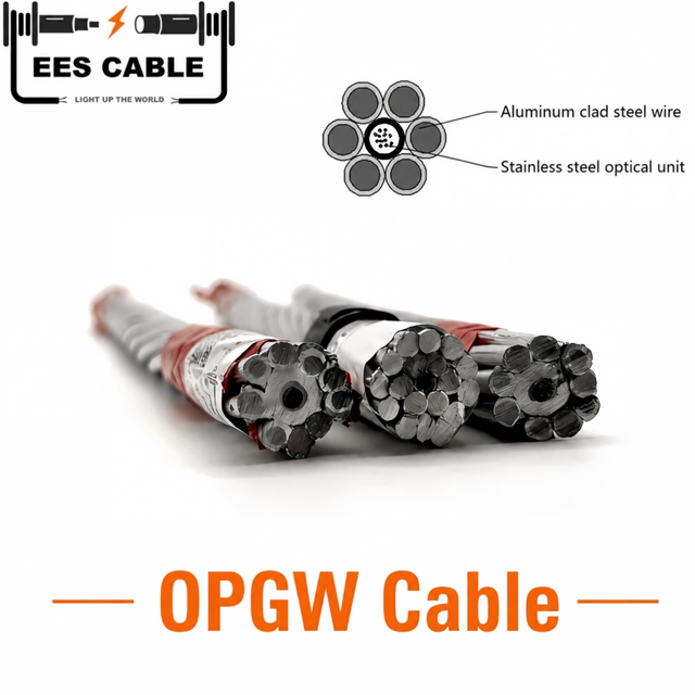 OPGW Fiber Count(Max) 24 28 48 Optical Fiber Composite Overhead Ground Wire OPGW 48 Core Optical Fiber Cable