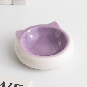 Bol de nourriture pour chien et <span class=keywords><strong>chat</strong></span> en céramique moderne de qualité supérieure, motif solide, anti-étouffement, ergonomique, avec utilisation pour le <span class=keywords><strong>poisson</strong></span>, étanche, pour usage extérieur - Product Image 5