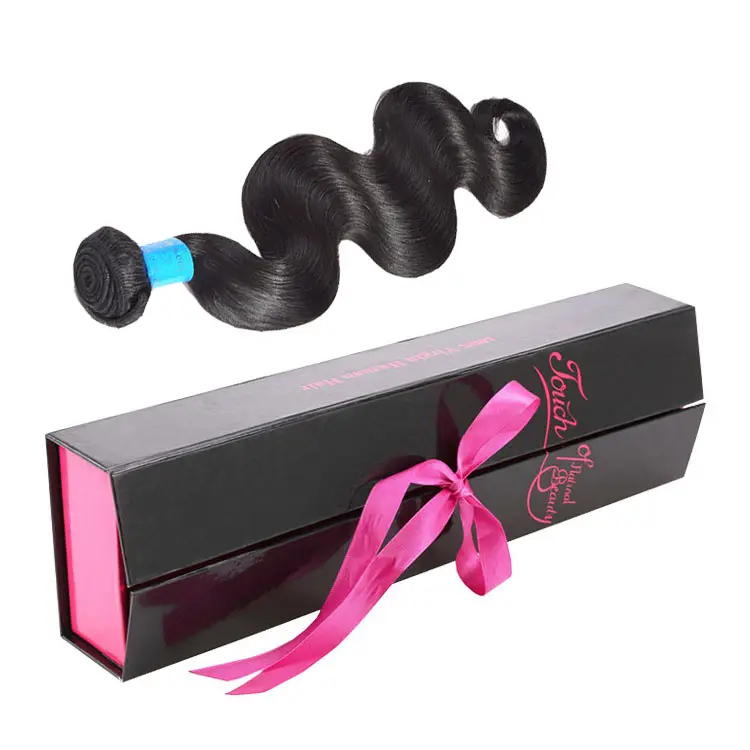 Luxury Magnetic Gift Box For Human Hair Wigs Packaging Weave Extension Wig Hair Box Packaging
