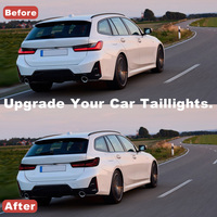 Feux arrière LED de remplacement pour BMW Série 3 M3 2019-2025, style CLS, ensemble de feux arrière, lentille rouge transparente, feux de recul et de freinage