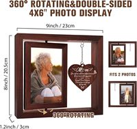 Cadeaux commémoratifs pour la perte de maman, cadeau de la fête des mères pour maman au paradis, cadre photo de commémoration, convient aux photos de 4x6 pouces