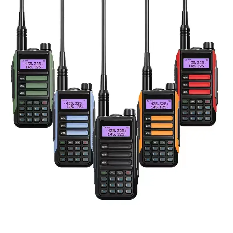 Baofeng Uv16 Walkie Talkie genggam, Walkie Talkie genggam jarak jauh Radio dua arah Baofeng Uv5r kencang komunikasi terbaik hitam 10 Watt 500g