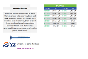 Vis à béton en acier au carbone <span class=keywords><strong>de</strong></span> haute qualité, tête plate, Phil <span class=keywords><strong>Cer</strong></span> bleu, 500 heures - Product Image 2