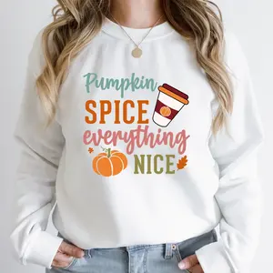 Hey There Pumpkin Plastisol Patch Iron On Thicks Fall Vibes Pumpkin Spice Season DTF Transfer Stickers Designs para camiseta - Product Image 1