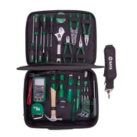 Ensemble d'outils de réparation pour électriciens professionnels SATA 03795, 32 pièces, avec multimètre et étui zippé