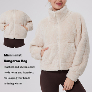 Chaqueta de Invierno para Mujer XW-YYW7068, Diseño Sólido, Ropa Deportiva para Exteriores, con Cremallera Suave, Bolsillos Laterales, Estilo Minimalista con Bolsillo Tipo Canguro - Product Image 2