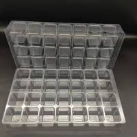 Plateau blister en chocolat à 28 compartiments personnalisé en usine Insert en plastique pour boîtes de chocolat Assiette et bol à truffes à 28 compartiments