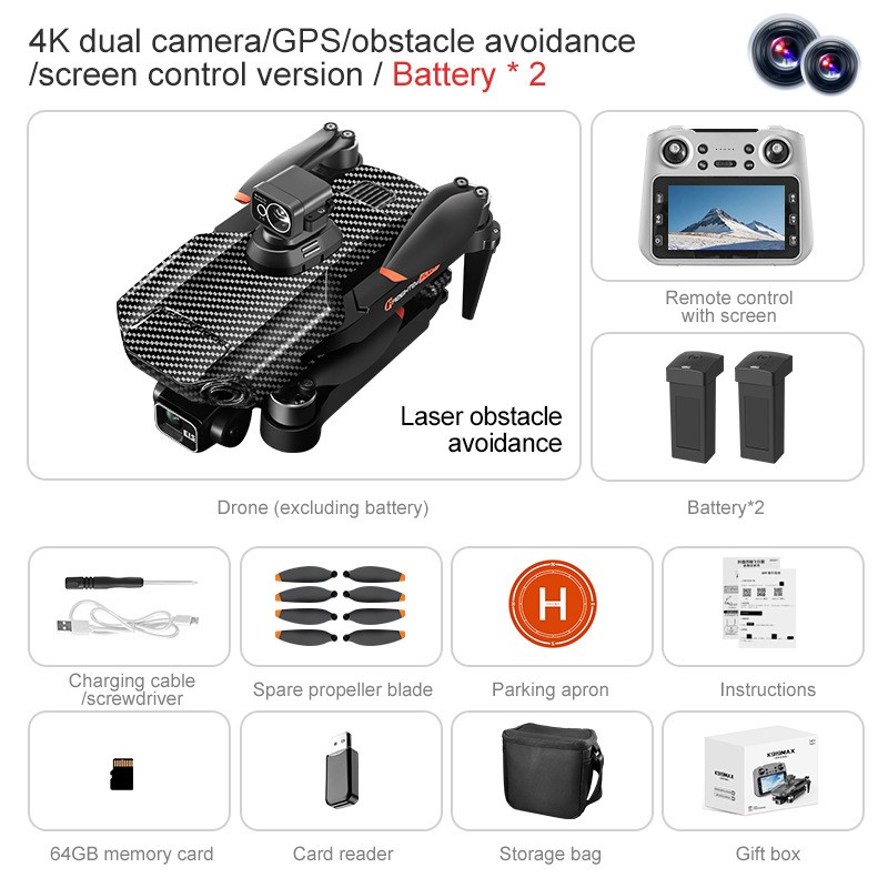 Black Laser Obstacle Avoider Dual Battery Version