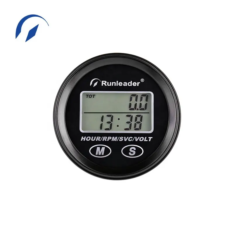 Runeleader Digitaler Tach/Stunden-Zähler für Rasenmäher-Außenbordmotor DC12V LCD-Zähler