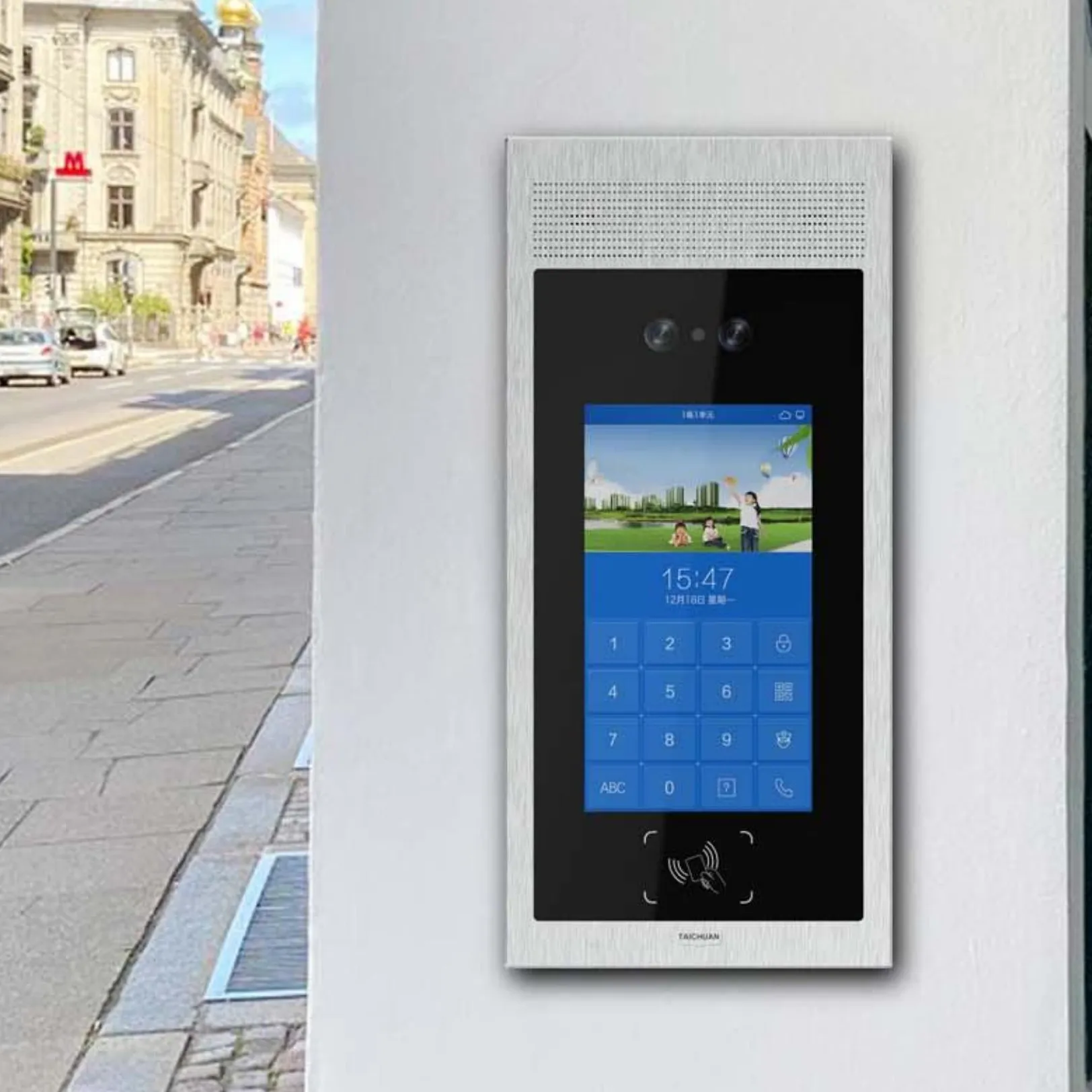 Apartment Tower Smart ring doorbell With Face Recognition Video Intercom System