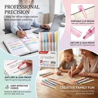 Ensemble de surligneurs à pointe plate ODM/OEM 6 couleurs, stylos marqueurs colorés et feutres pour le dessin artistique, le bureau, l'école, le marquage, non effaçables