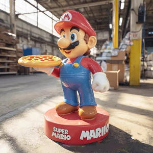 Decoración para el Hogar al por Mayor, Artesanía de Resina de Fibra de Vidrio, Estatua de <span class=keywords><strong>Mario</strong></span> Bros de Tamaño Real con Pizza, Figura de Anime, Escultura para Decoración - Product Image 5