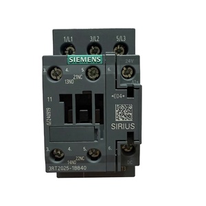 Contactor de Motor Siemens 3RT2025-1BB40 Original de Alemania, DC24V, 3P, 17A, 1NO+1NC, Montaje en Riel DIN, Automatización Industrial - Product Image 1