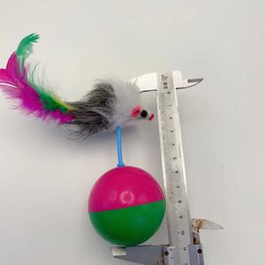 All'ingrosso giocattoli di peluche gatto Tumbler colorato piuma piccolo topo Pet gatto giocattolo per il gioco degli animali domestici - Product Image 3