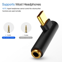 Goldebeschichteter Typ-C Audio-Adapter USB-C auf 3,5mm Klinkenstecker Kopfhörer-Aux-Konverter für Huawei Mobiltelefone