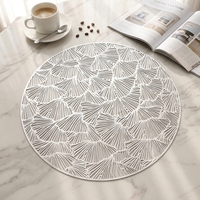 Sets de table personnalisés pour la table à manger, sets de table ronds pour mariage, antidérapants, isolants thermiquement, en PVC, pour la maison, le restaurant, les banquets