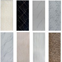 Panneau mural 3D en PVC brillant effet marbre, durable et écologique, service de découpe personnalisable pour la publicité et la décoration murale