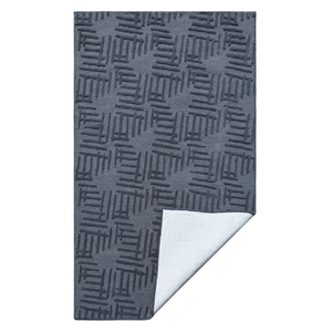 Modern Geometric Area Rug Rectangle Gray Polyester Tufted Low Pile Non-Slip Rubber Backing Living Room Use - Product Image 4