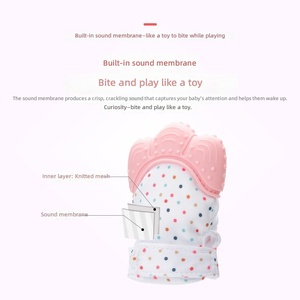 ถุงมือซิลิโคนนุ่มสำหรับเด็ก ปลอดสาร BPA ของเล่นกัดฟันเด็ก ขายดี - Product Image 4