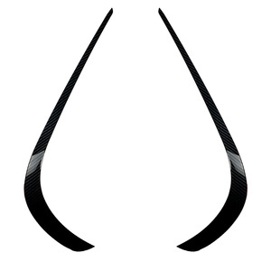 Mercedes-Benz E-Class W212 Front Bumper Lip Piano Black Carbon Fiber Texture 2013-2015 AMG Canard Modification - Product Image 2