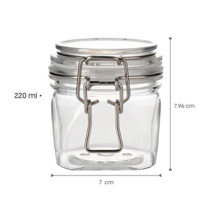 Double Protection Transparent Mulberry Brown Sugar Flip Lid 220ml PET Airtight Storage Jars - Product Image 2