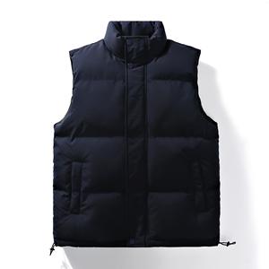 <strong>Navy</strong> Black White Puffer Vest Real Pictures Outer Wear Polyester Padding Vest Thick Winter Unisex <strong>Gilet</strong> for Men and <strong>Woman</strong> - Product Image 4