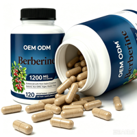 Capsules de Berbérine HCl 1200mg enrichies en cannelle de Ceylan pure pour soutenir la santé immunitaire, végétaliennes, personnalisation OEM disponible