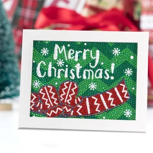 Posavasos Acrílico Luminoso Irregular con Dibujos Animados Navideños XIXI, Pintado a Mano con Motivos de Animales, Aislante Térmico, Marco Impreso Incluido, DIY - Product Image 3