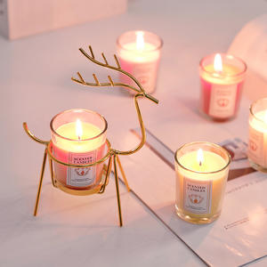 Meilleures ventes Porte-bougie en métal fer forgé en forme de renne Porte-bougie chauffe-plat en fer forgé en forme de cerf Décoration de table pour Noël Mariage Maison - Product Image 5