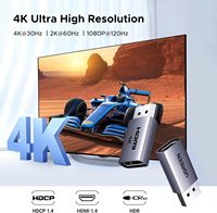 Adaptateur UGREEN DisplayPort vers HDMI 4K, convertisseur unidirectionnel DisplayPort 1.2 vers HDMI 1.4 mâle vers femelle, adaptateur en aluminium