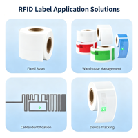 Kaset Label RFID Multi-ukuran Berkualitas Tinggi, Kompatibel untuk Printer Label RFID