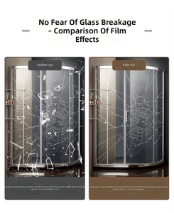 <span class=keywords><strong>Film</strong></span> de sécurité transparent anti-explosion en PET auto-adhésif moderne et simple de 5 mil pour fenêtre de porte coulissante domestique - Product Image 4