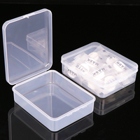SUNSHING Boîte de rangement portable en plastique pour tampons de coton, cotons-tiges et houppettes de maquillage, idéale pour les voyages