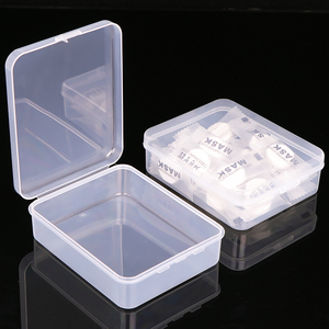 SUNSHING Plastic Cotton Pad Travel Holder Portable Cosmetic Pads Storage Container Cotton Swabs <b>Case</b> Clear Face Powder Puff Box - Product Image 2