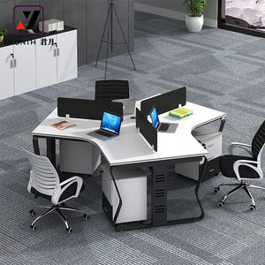 Escritorio moderno para 3 personas, muebles de estación de trabajo de oficina de nuevo estilo para el trabajo del personal - Product Image 2