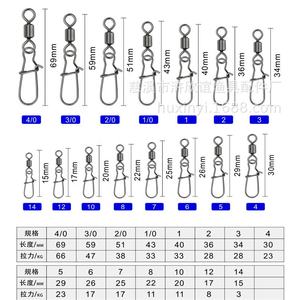 Accesorios Pesca Rolling Swivel Kalastus Conector de aparejos de pesca Pescador Swivel con seguro Snap - Product Image 3
