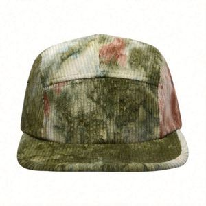 Casquette de camping en velours côtelé 5 panneaux personnalisée de haute qualité avec broderie 3D, casquette de camping à visière plate tendance pour sports de plein air, Gorras - Product Image 3