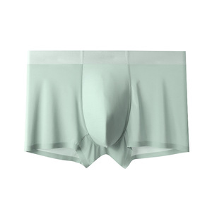 New Spring/Summer <b>Men's</b> Ice Silk <b>Underwear</b> Lightweight Breathable Seamless Boxer Briefs Cool XXL for Teenagers Youth Solid Color - Product Image 6