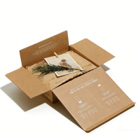 Boîte d'expédition écologique à ouverture facile pour cosmétiques, avec logo personnalisé intérieur/extérieur, en carton ondulé, doublure en mousse, marque personnalisée