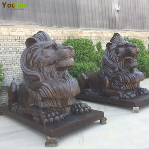 Thiết kế mới chất lượng cao đúc hiện đại đúc lớn đồng sư tử tác phẩm điêu khắc tượng để bán - Product Image 3