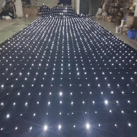 RGB LED DJ ışığı görüş perdeleri DMX512 ses kontrolü beyaz ve mavi yayan yıldız Video bez parti kulübü KTV aydınlatma için