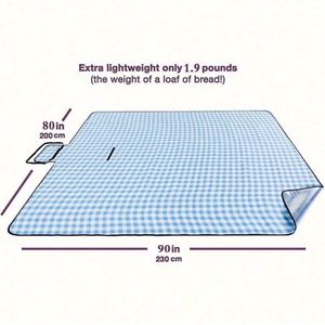 Bulk <b>Large</b> Square Custom Logo Outdoor Folding Carrier Oxford Sand Proof Waterproof <b>BBQ</b> Picnic Blanket Mat - Product Image 2