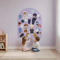 Autocollants muraux magnétiques amovibles et réutilisables personnalisés OEM pour chambre d'enfant |   Autocollants muraux interactifs éducatifs pour l'apprentissage précoce