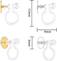 Clip de boucles d'oreilles faux en plastique transparent Silicone transparent invisible pour convertisseur de boucles d'oreilles