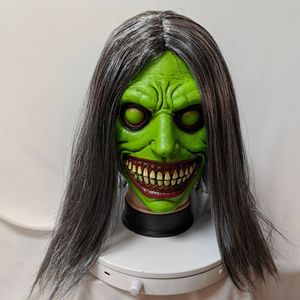Halloween Sorcière Blanc Latex Démon Couvre-chef Horreur Cosplay Exorciste Avec Station Indépendante Transfrontalière Fait Soie Silicone - Product Image 3