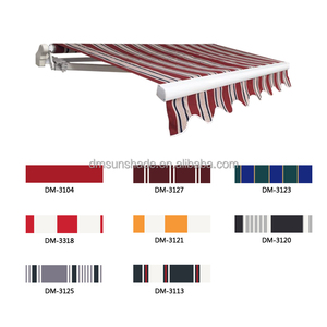 Modern Backyard Aluminum Manual <strong>Retractable</strong> <strong>Patio</strong> <strong>Awning</strong> with Adjustable Angle Polyester Sail PU Coated Finish Wall-Mounted - Product Image 2