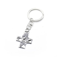 Porte-clés croix ange gardien Crucifix personnalisé pleine grandeur fournitures d'église religieuse cadeau clé de voiture porte-clés promotionnels mousquetons