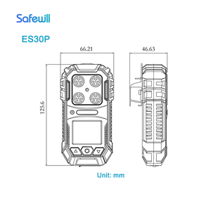 เครื่องตรวจจับก๊าซหลายชนิดดิจิตอล Safewill แบบ 4-in-1 สำหรับตรวจจับก๊าซ H2S O2 CO และก๊าซไวไฟ ความแม่นยำสูง พร้อมสัญญาณเตือนด้วยเสียง แสง และการสั่นสะเทือน แบบพกพา - Product Image 4
